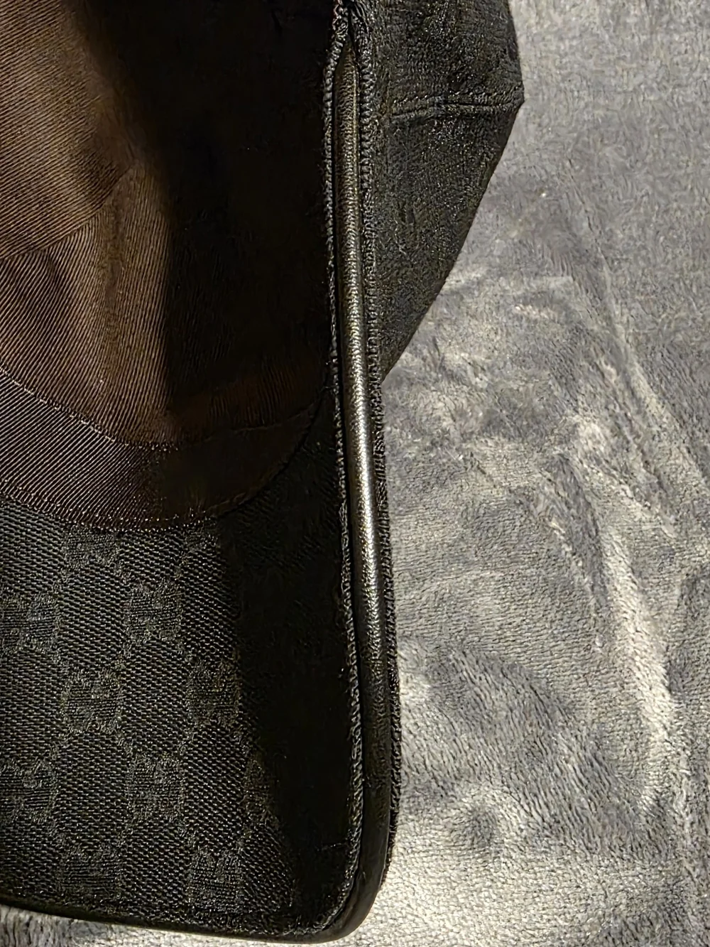 Gucci Black And Gold Embossed Baseball Cap With Tiger